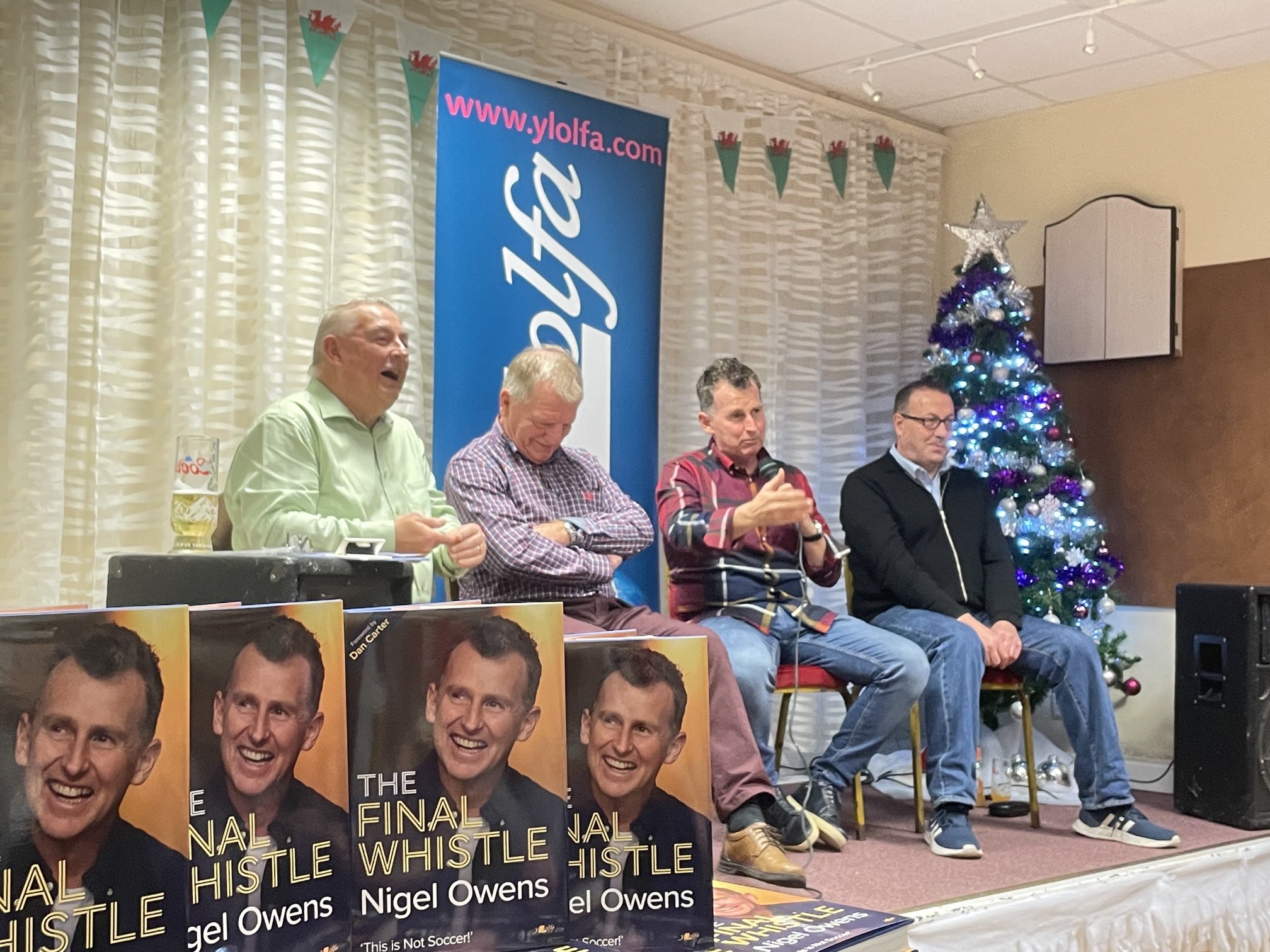 Nigel Owens at the launch of his autobiography